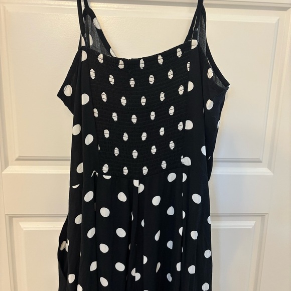 J. Crew Black And White Polka Dot Wide Leg Jumpsuit Size 8T Soft Flowy Comfy - Picture 8 of 9